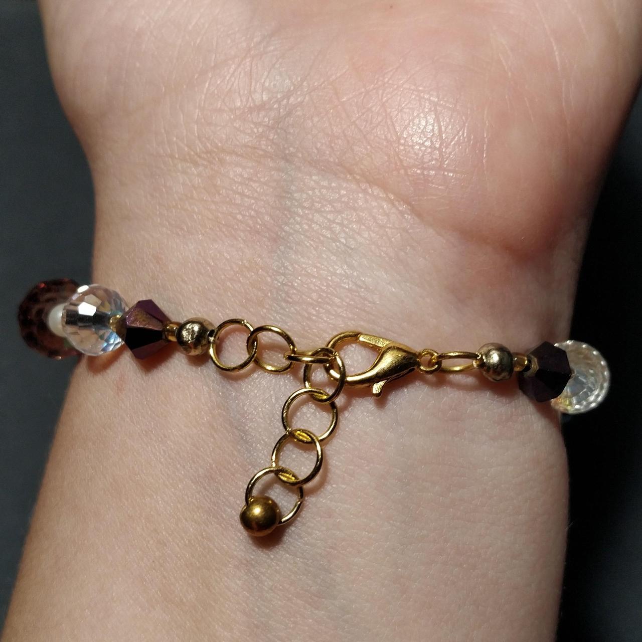 Purple, Pearl, & Gold Bracelet