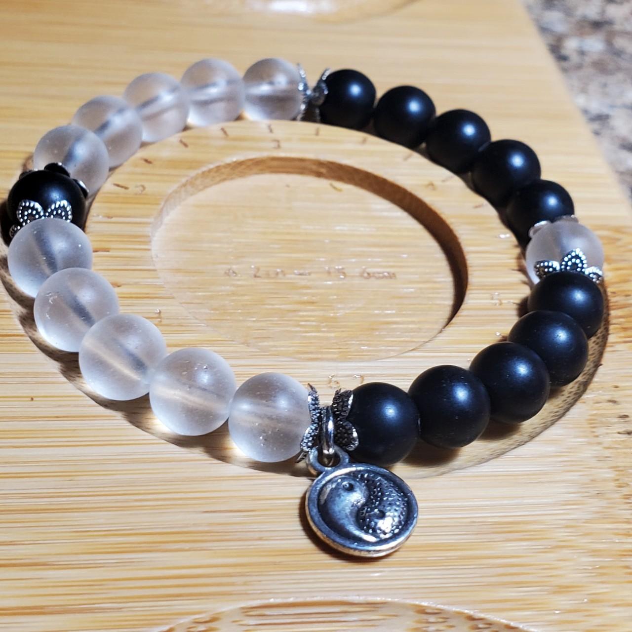Yin & Yang Glass Bracelet