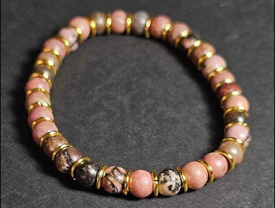 Rhodonite Beaded Bracelet