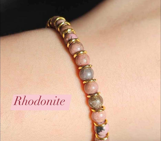 Rhodonite Beaded Bracelet