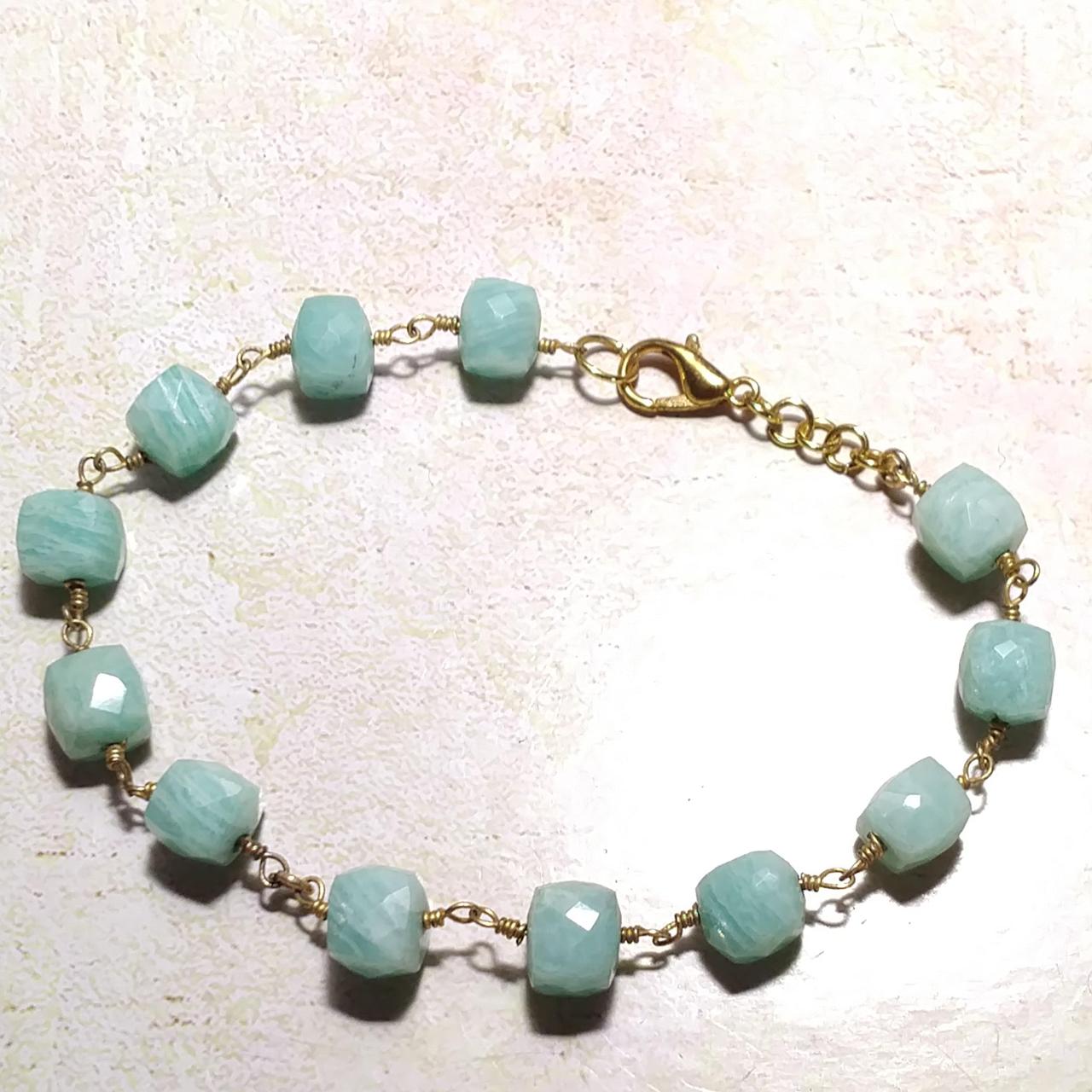 Blue & Gold Crystal Bracelet