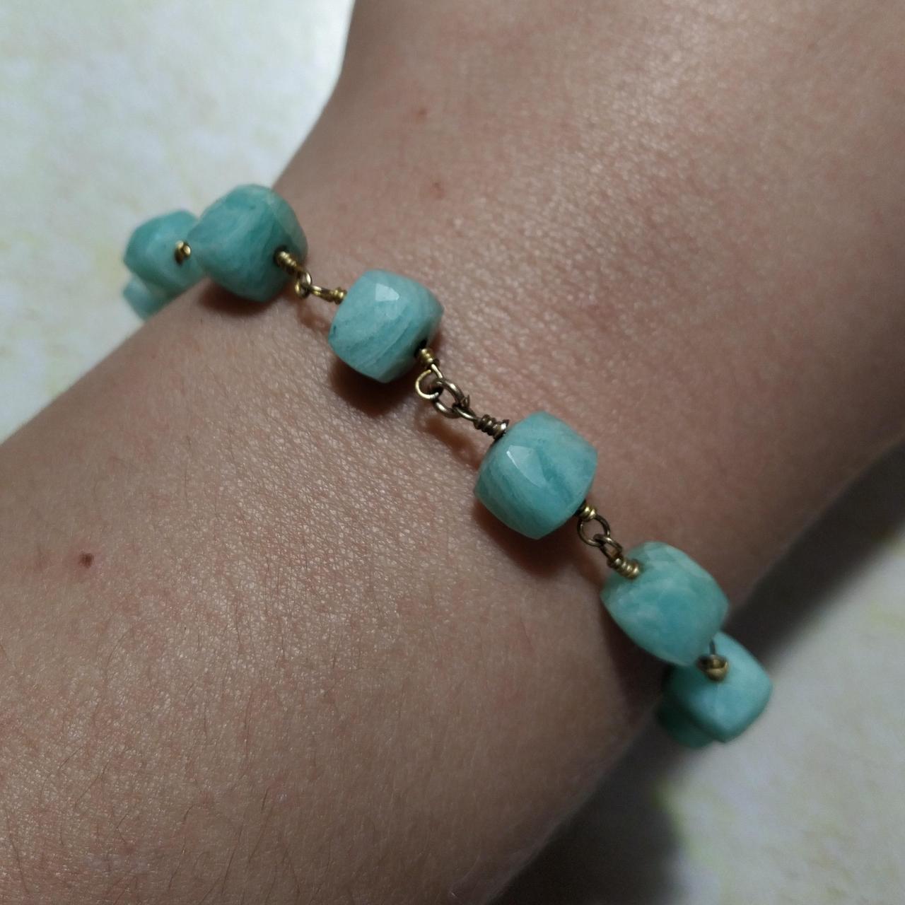 Blue & Gold Crystal Bracelet
