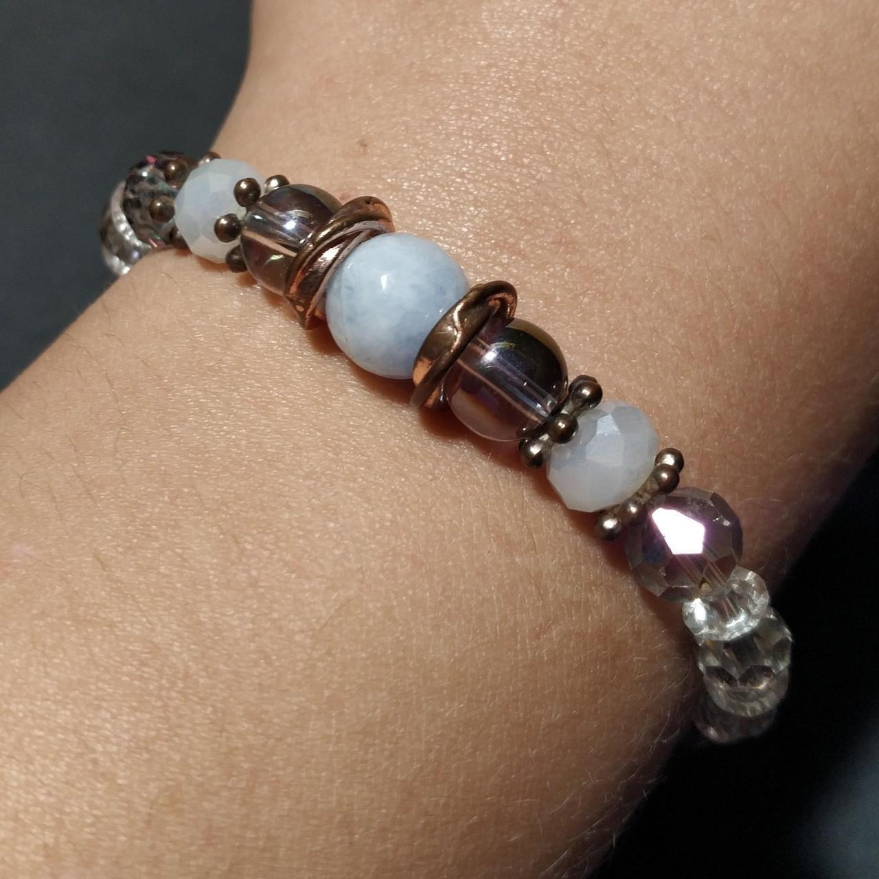 Elegant Blue Upcycled Bracelet