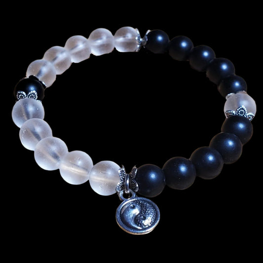 Yin & Yang Glass Bracelet