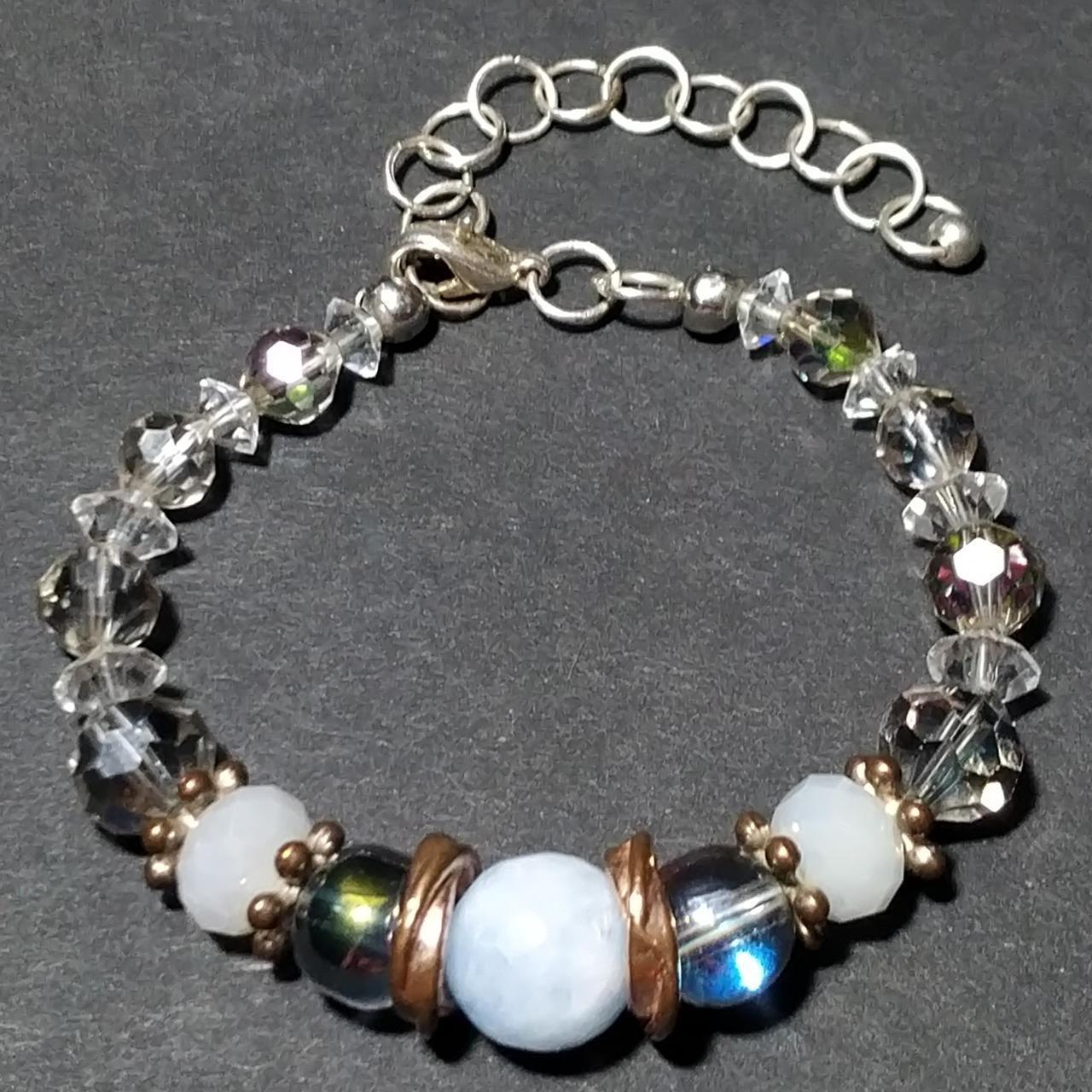 Elegant Blue Upcycled Bracelet