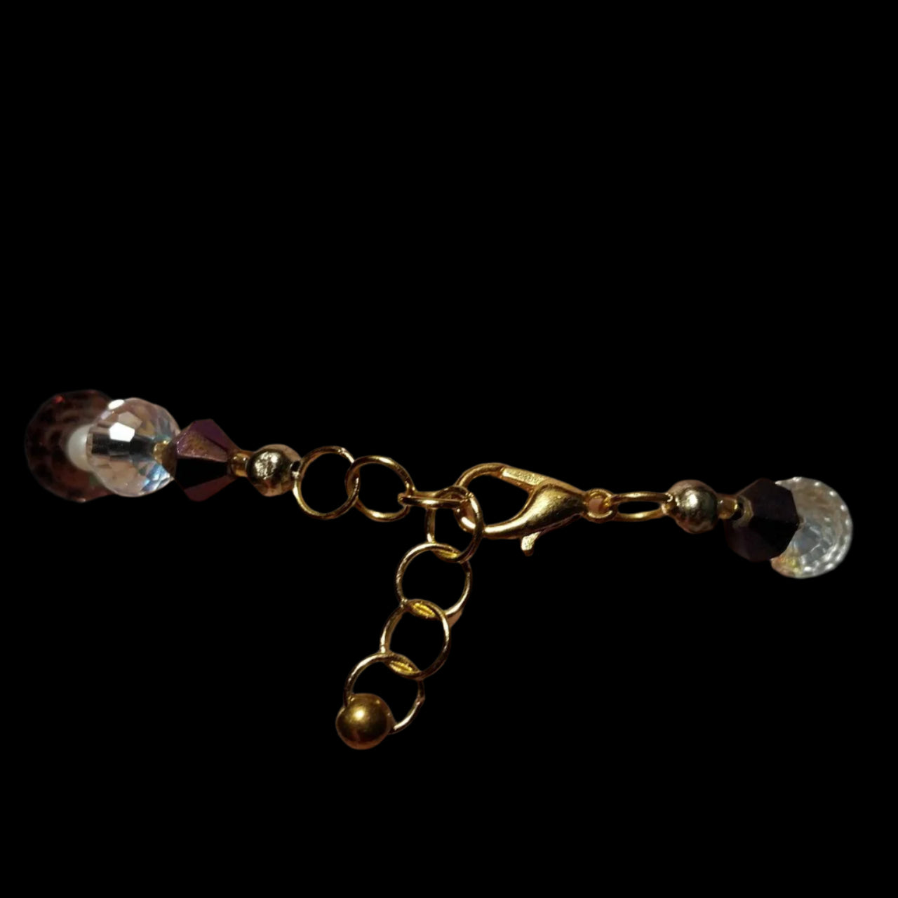 Purple, Pearl, & Gold Bracelet
