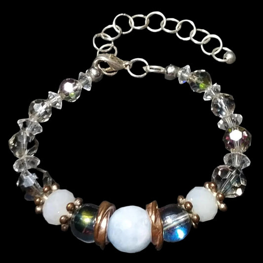 Elegant Blue Upcycled Bracelet