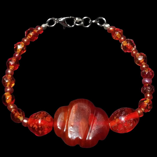 Red Beaded Sustainable Bracelet