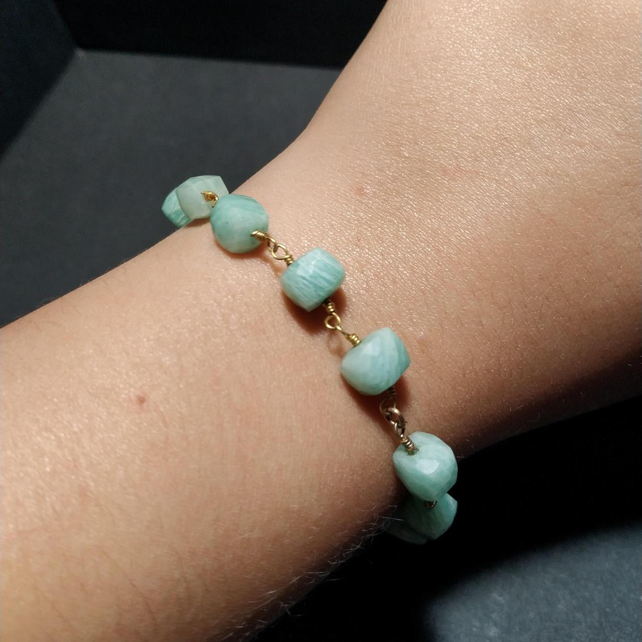 Blue & Gold Crystal Bracelet