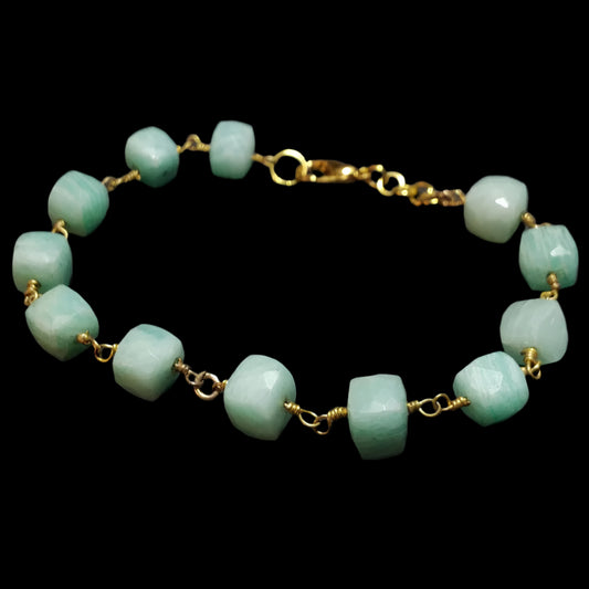 Blue & Gold Crystal Bracelet