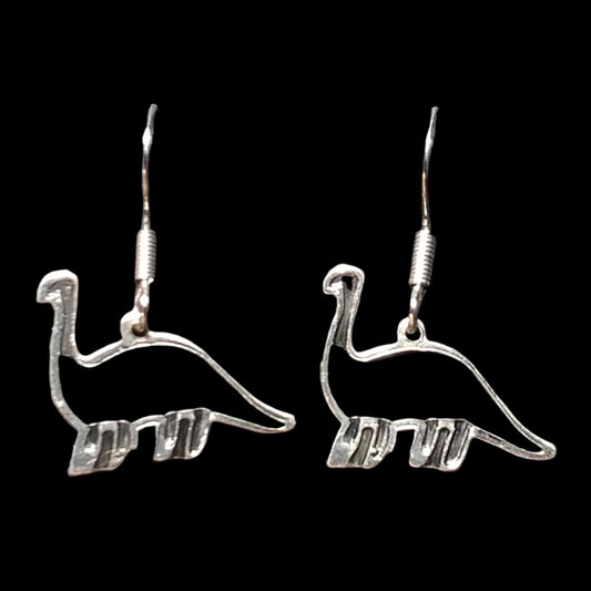 Brachiosaurus Outline Earrings              Available in Different Finishes!