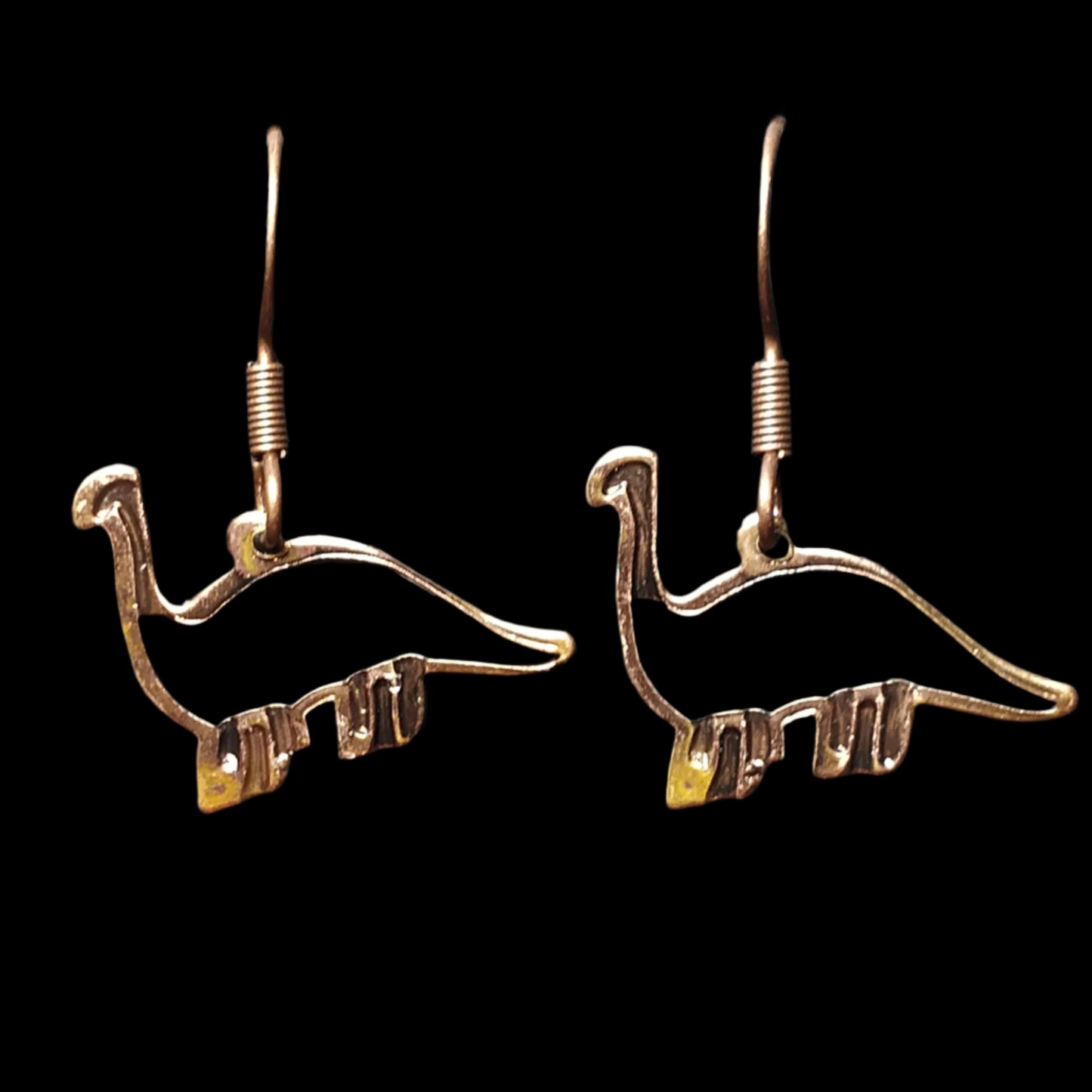 Brachiosaurus Outline Earrings              Available in Different Finishes!