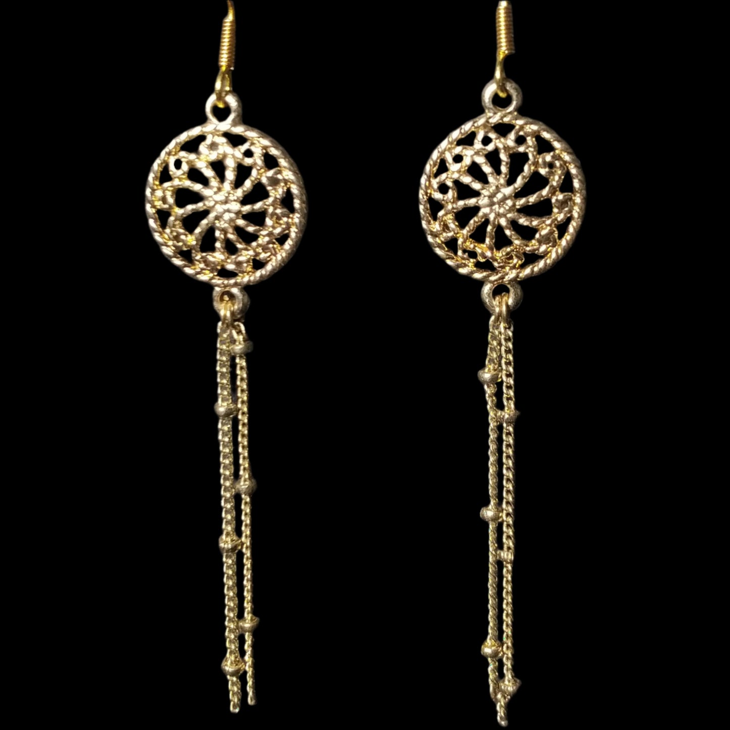Gold Whimsical Dangle Earrings