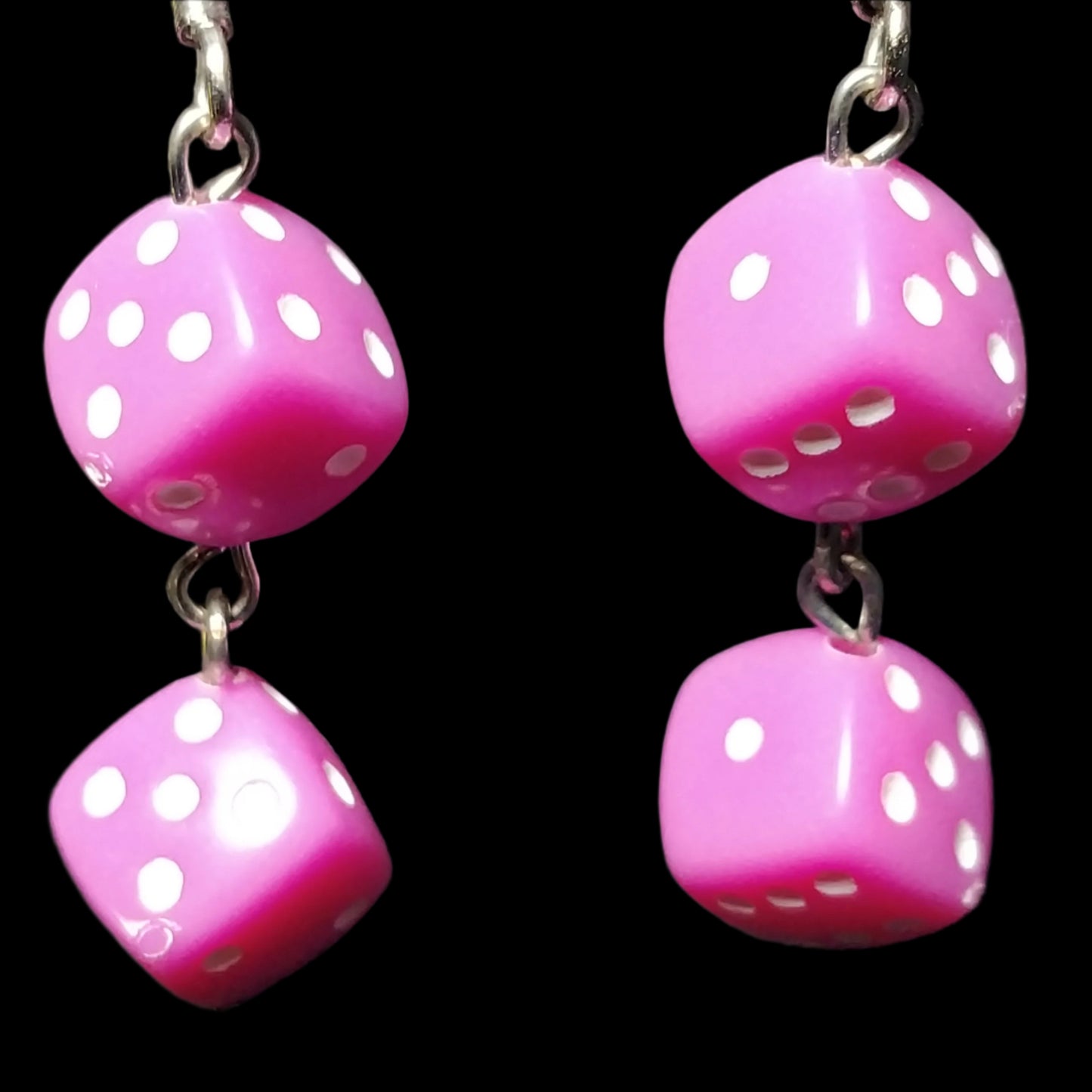 Dice Dangle Beaded Earrings