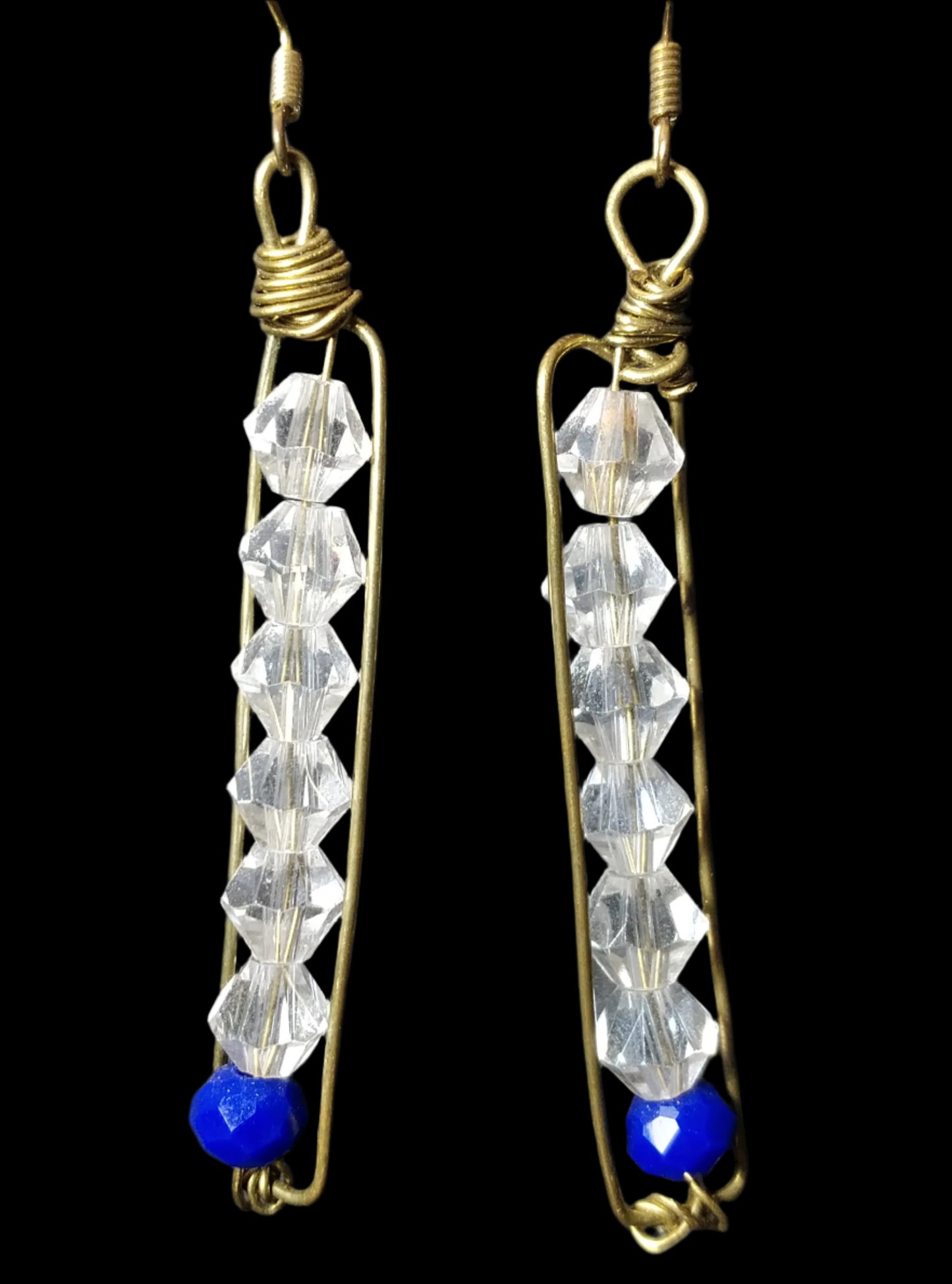 Wire Wrapped Beaded Earrings