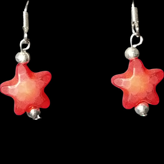 Acrylic Star Beaded Earrings