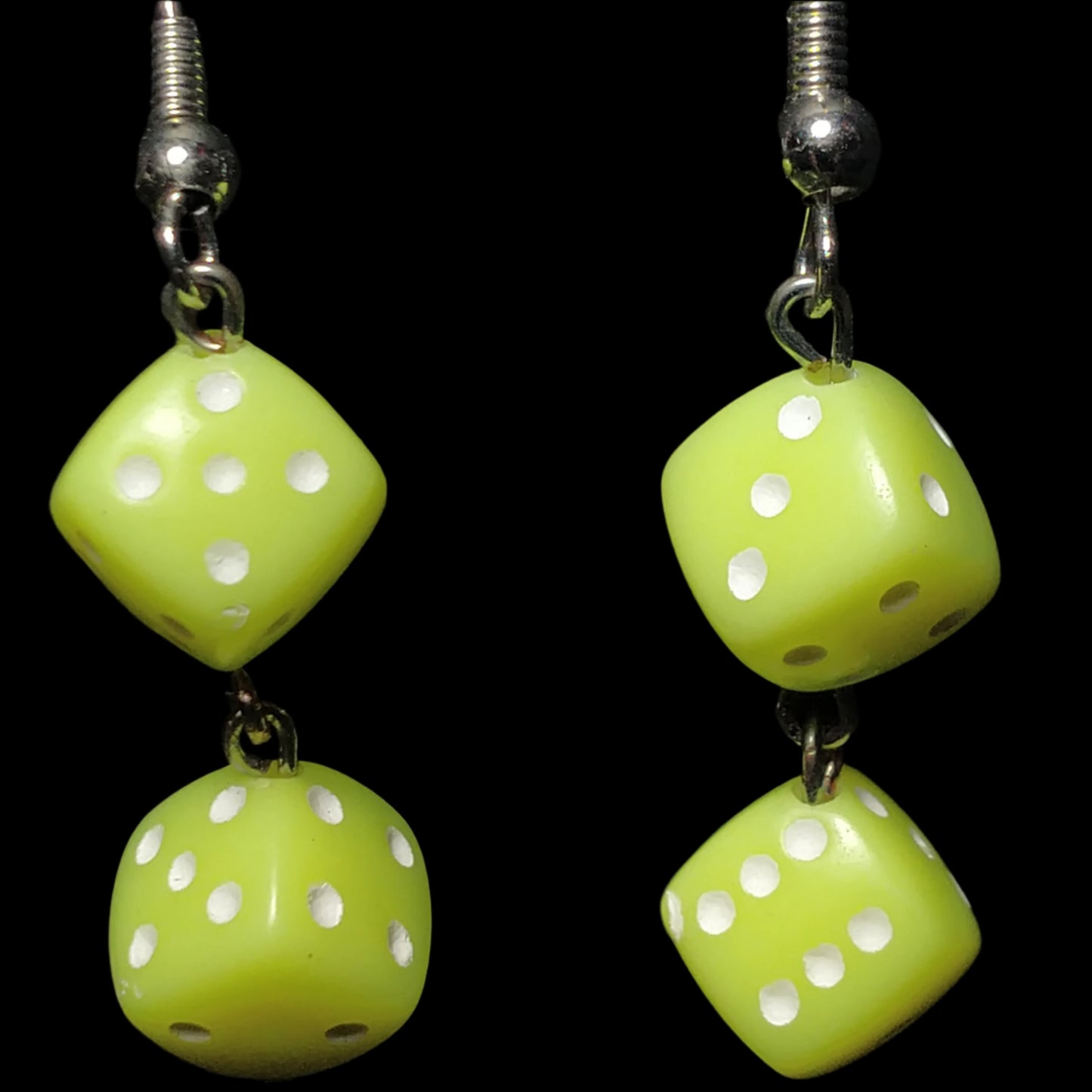 Dice Dangle Beaded Earrings