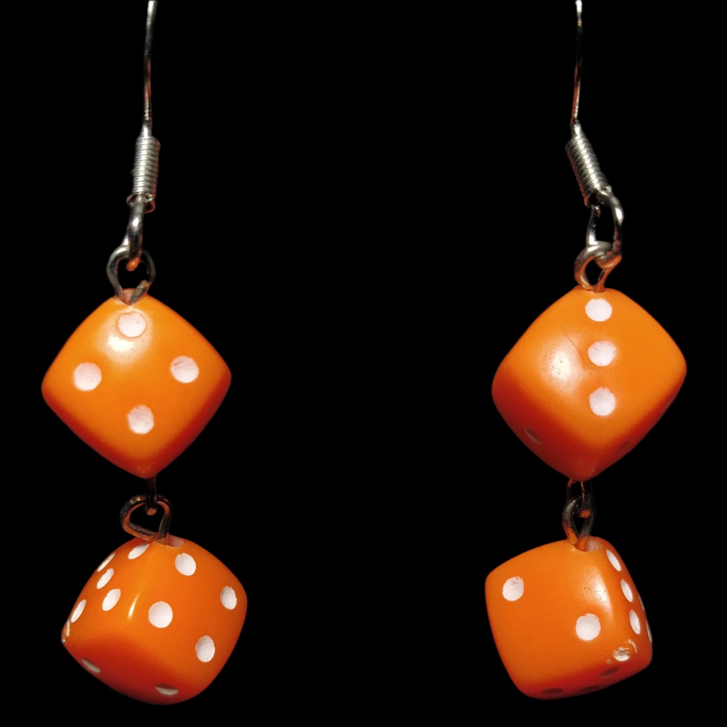 Dice Dangle Beaded Earrings