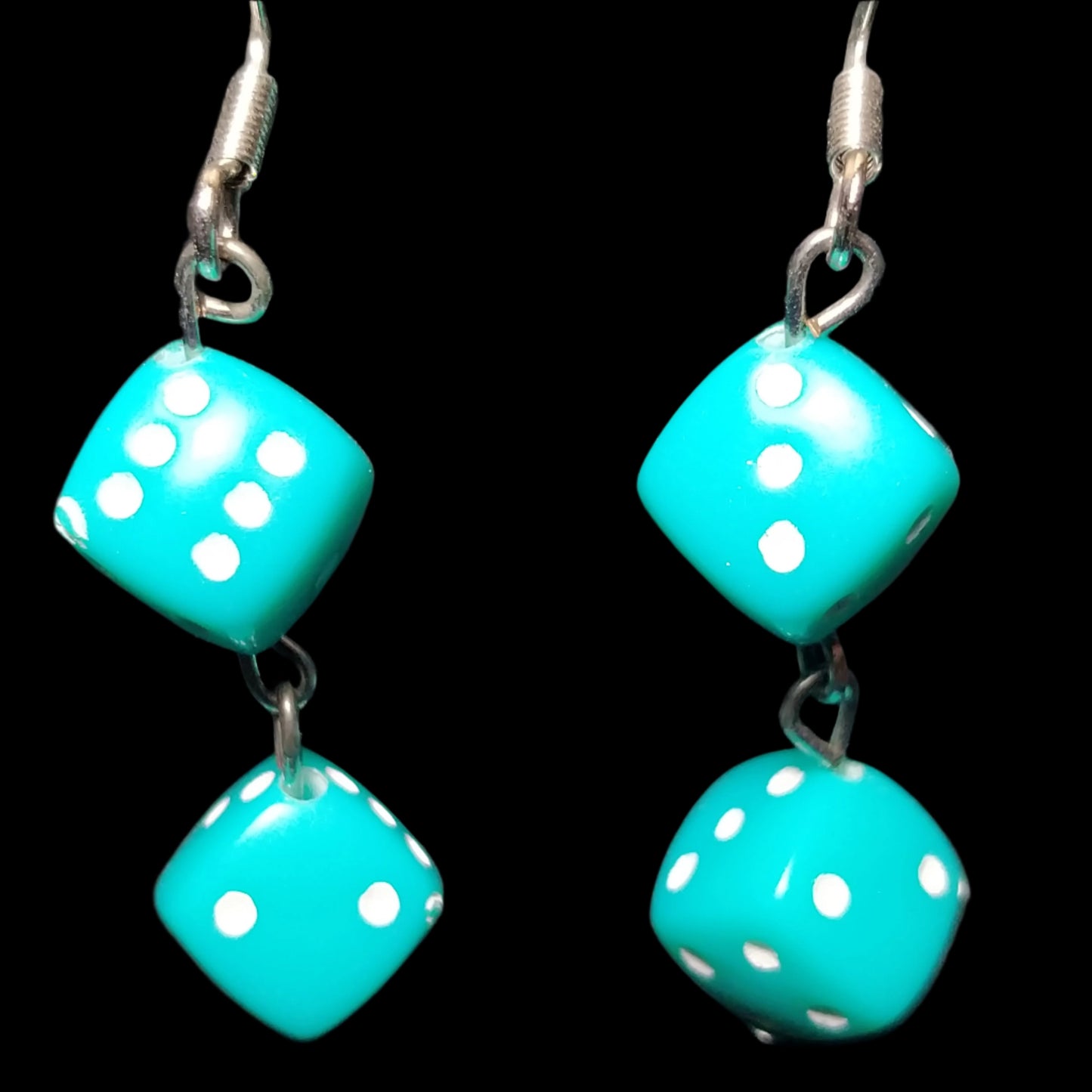 Dice Dangle Beaded Earrings