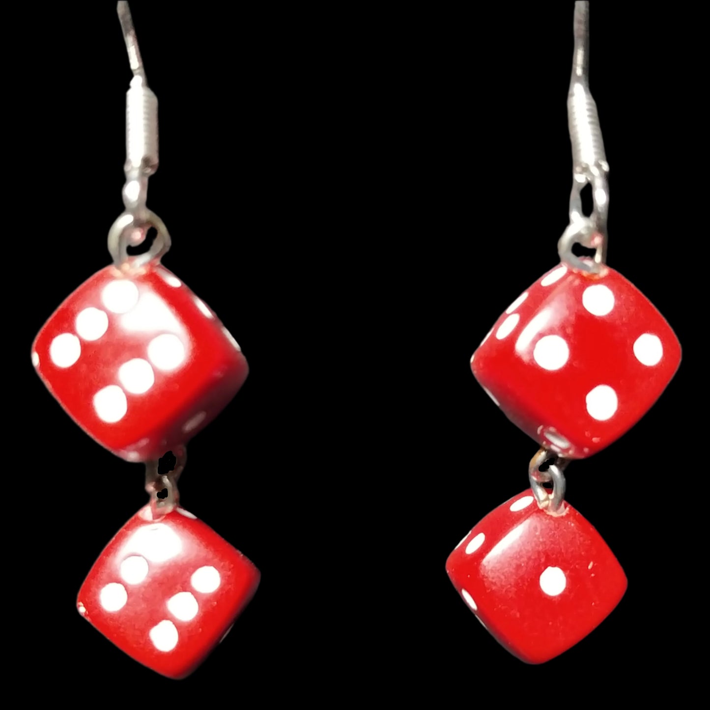 Dice Dangle Beaded Earrings