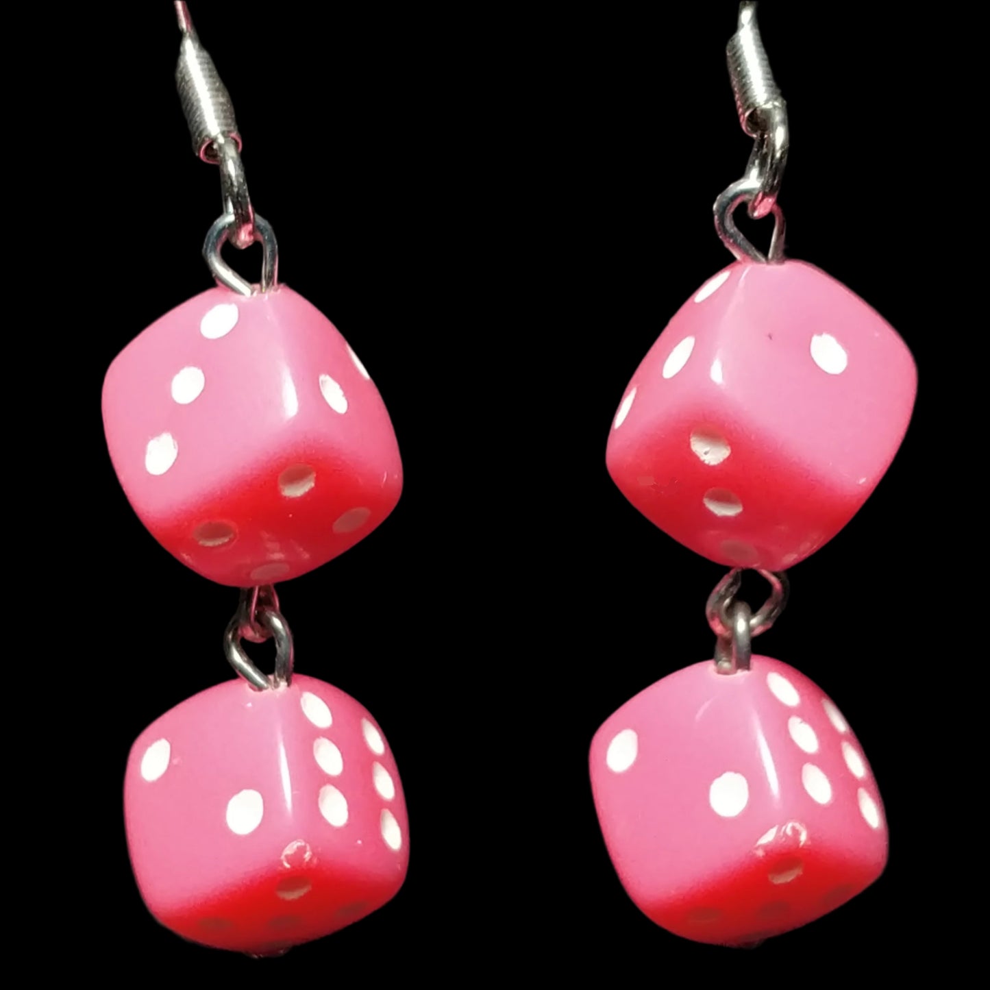 Dice Dangle Beaded Earrings