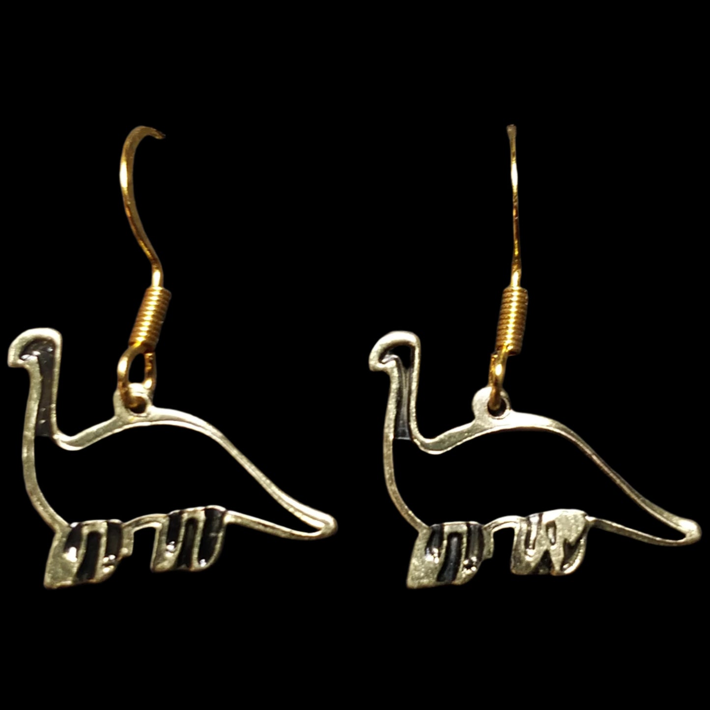 Brachiosaurus Outline Earrings              Available in Different Finishes!