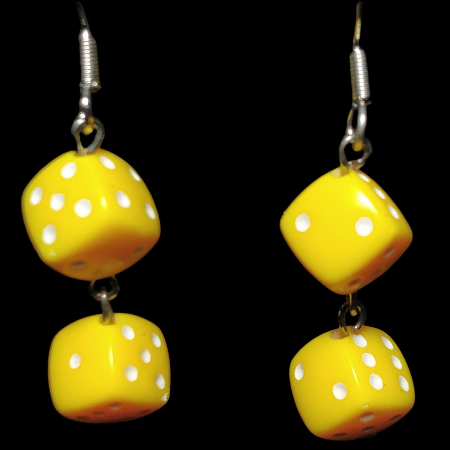 Dice Dangle Beaded Earrings